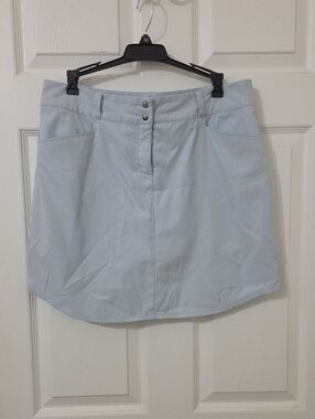 Adidas Pale Blue Skort with Metal Logo